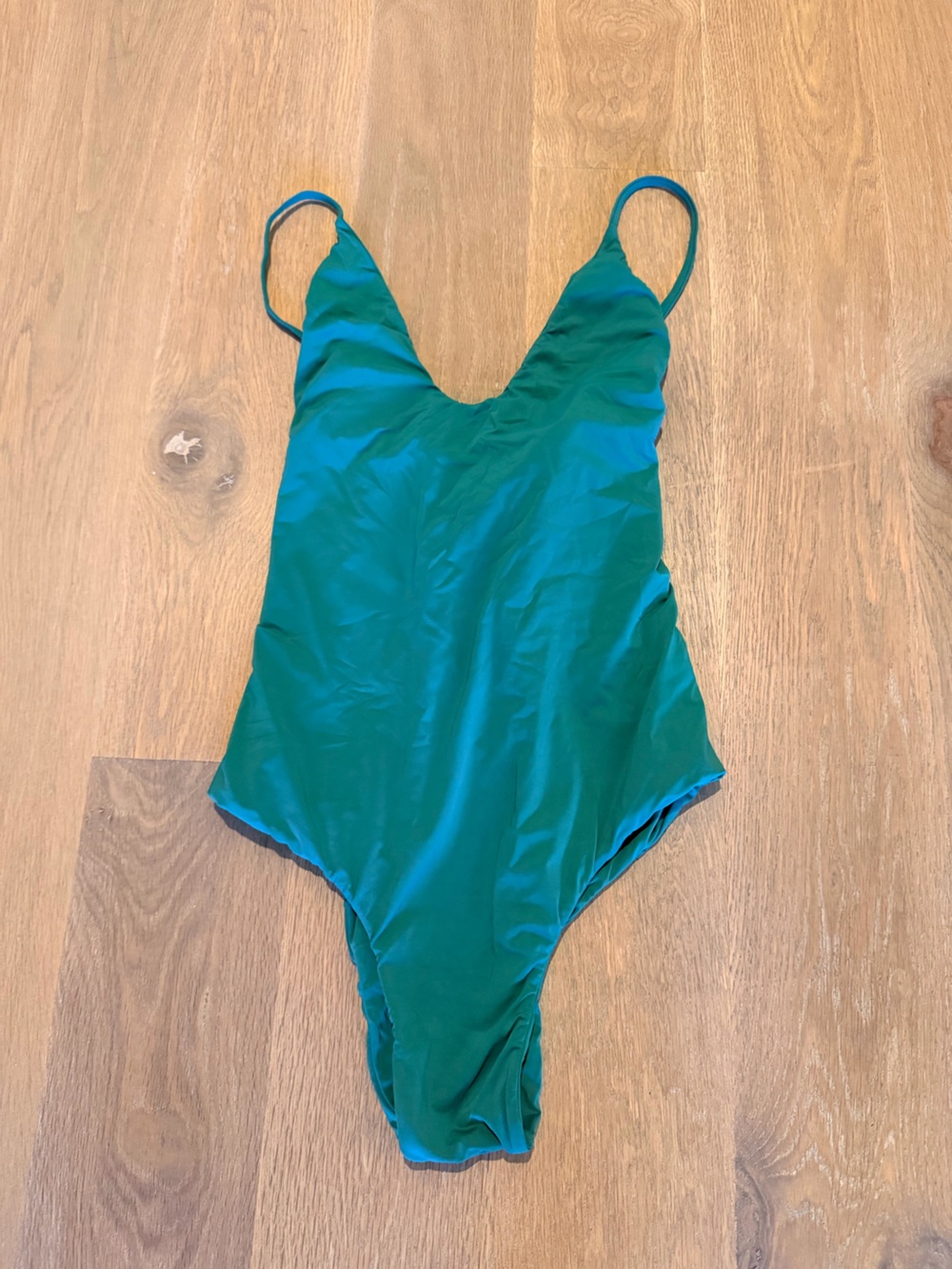 Solid Green One-Piece Swimsuit